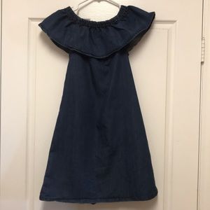 Girls Hudson off the shoulder denim dress
